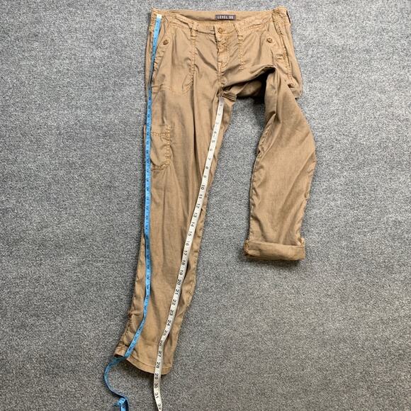 Level 99 Pants Women 27 Husk Linen Tencel Blend Dayla Cargo Pockets Utility - Picture 8 of 14